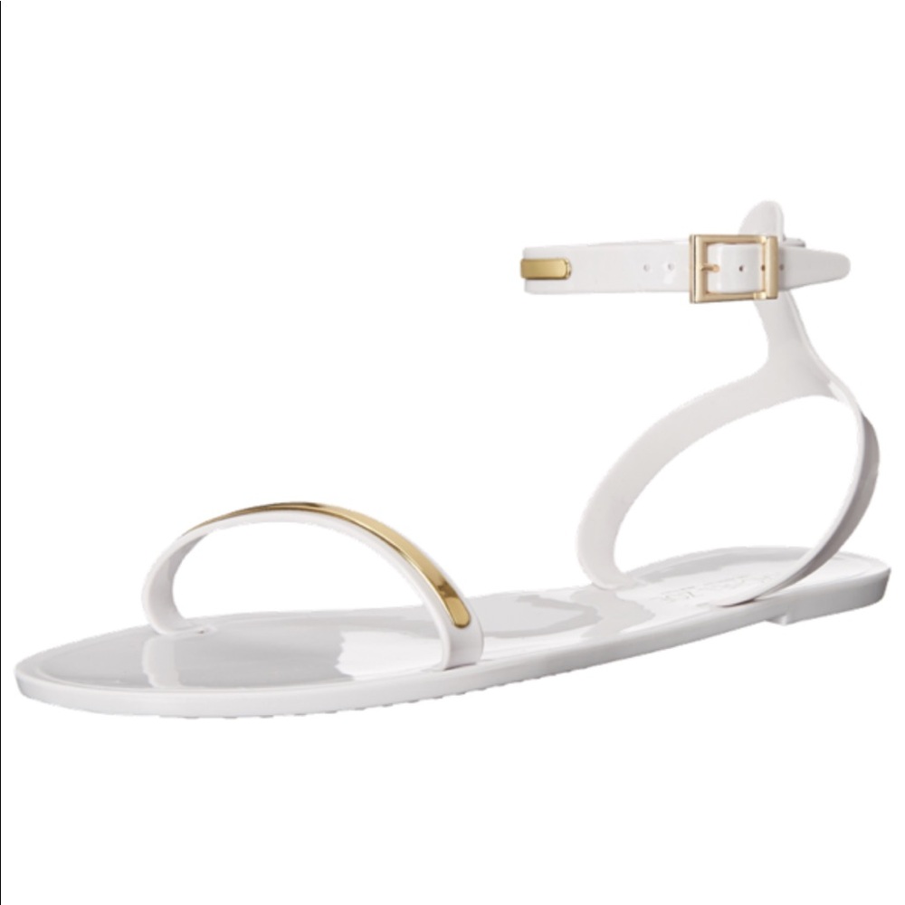 REDUCED!  RACHEL ZOE WHITE & GOLD SANDALS